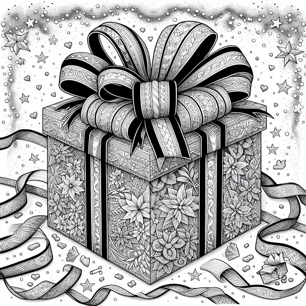 Unleash Creativity with Our Present Coloring Page: Perfect for All Ages!