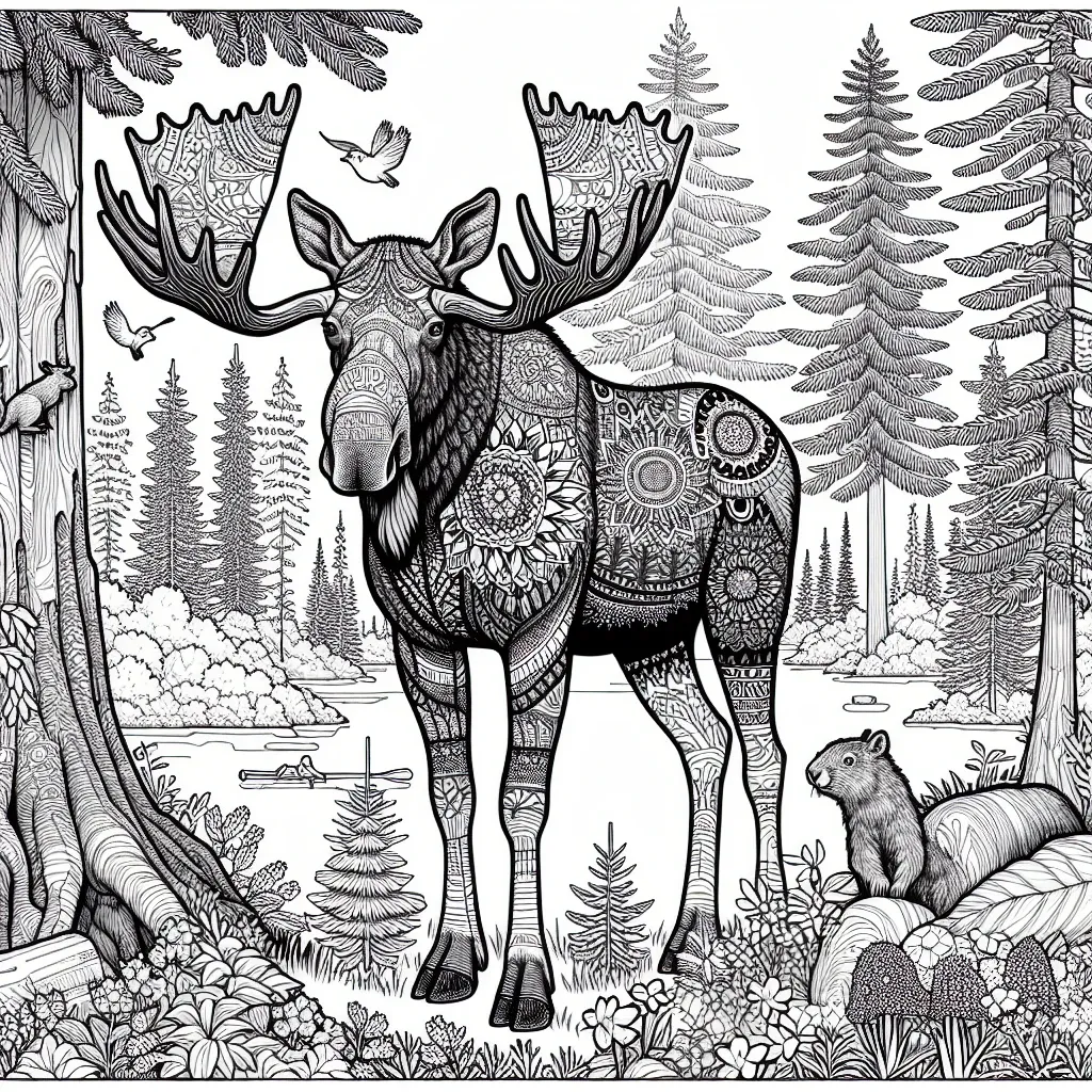 Unleash Your Creativity with Our Moose Coloring Page: A Fun Activity for All Ages!