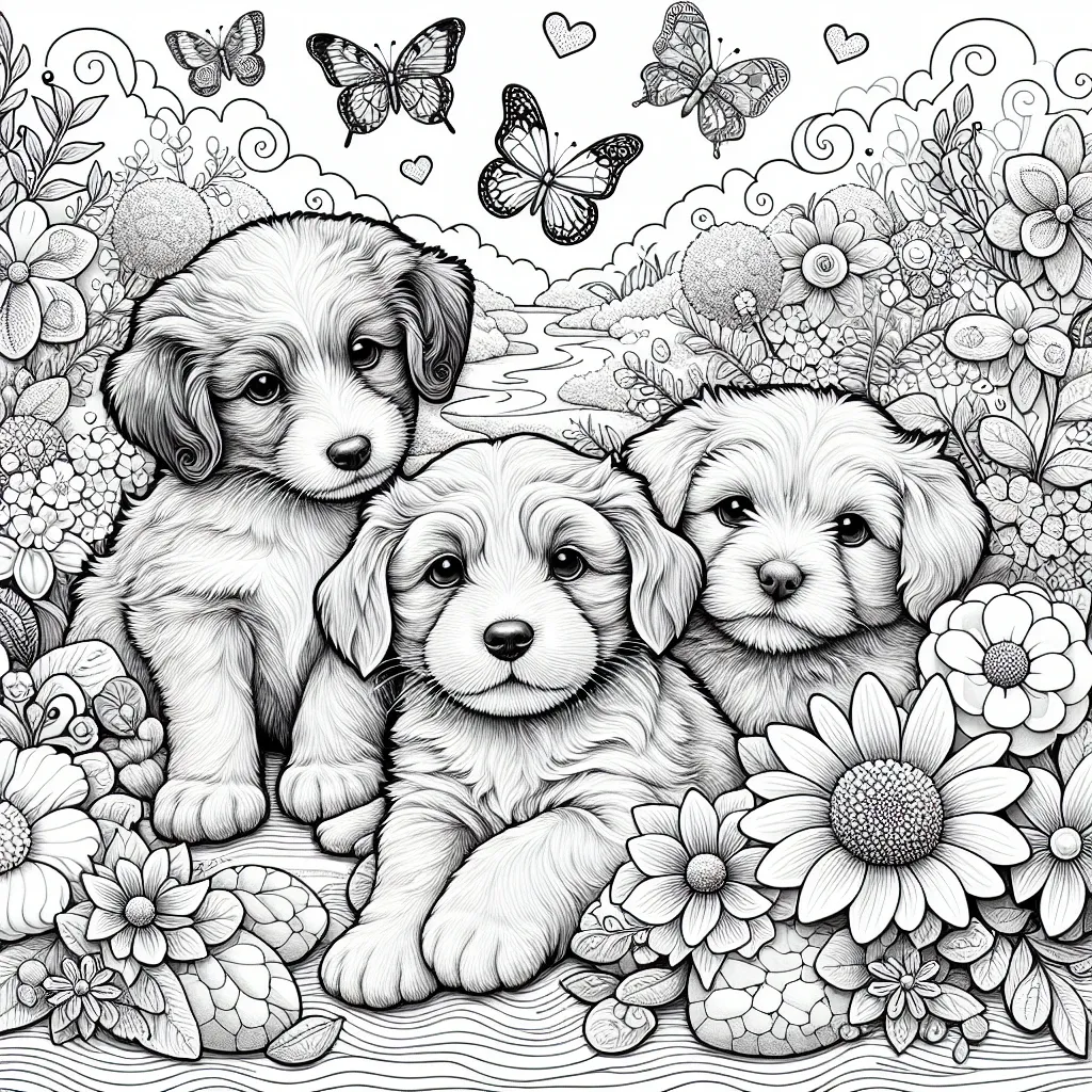 Unleash Your Creativity with Our Adorable Coloring Page Puppy Collection