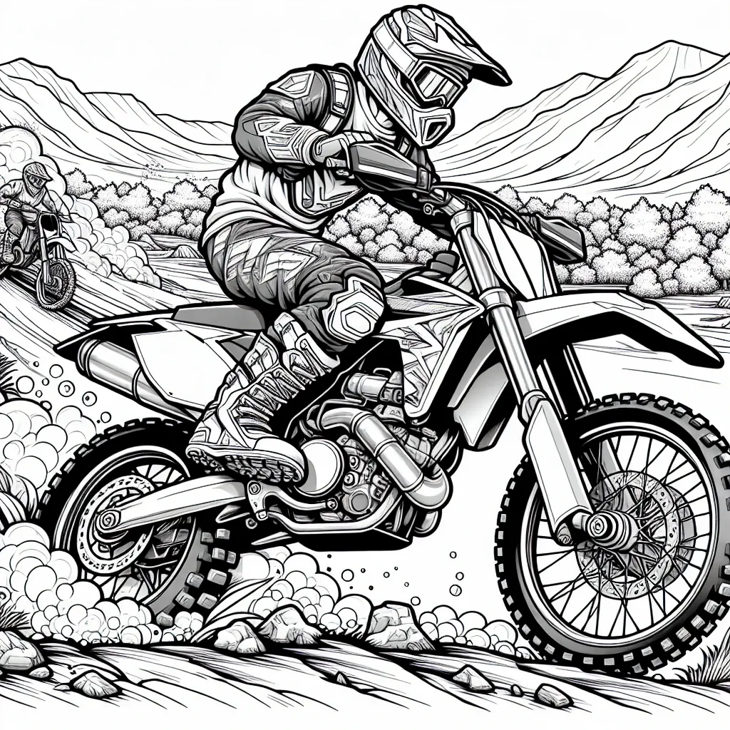 Rev Up Your Creativity: Download a Free Dirtbike Coloring Page for Endless Fun!